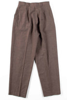 Brown Twill Pleated Vintage Pants (sz. 10)