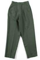 Olive Pleated Vintage Pants (sz. 6)