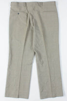 Green Crosshatch Plaid Pants