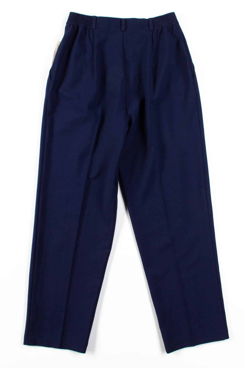 Navy Pleated Deadstock Vintage Pants (sz. 8)