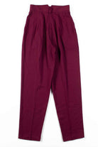 Burgundy Pleated Vintage Pants (sz. 5/6)