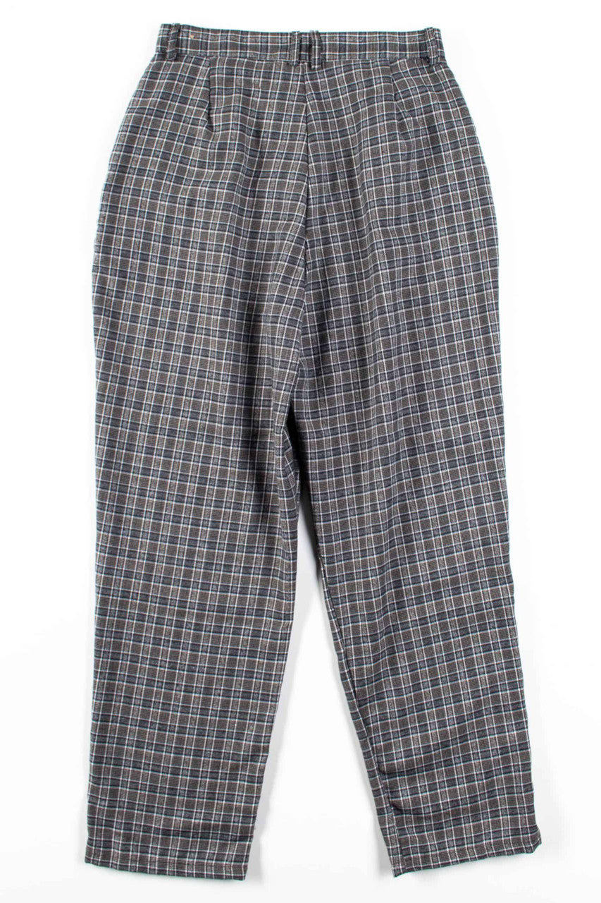Olive Grey Vintage Plaid Pants (sz. 13/14)