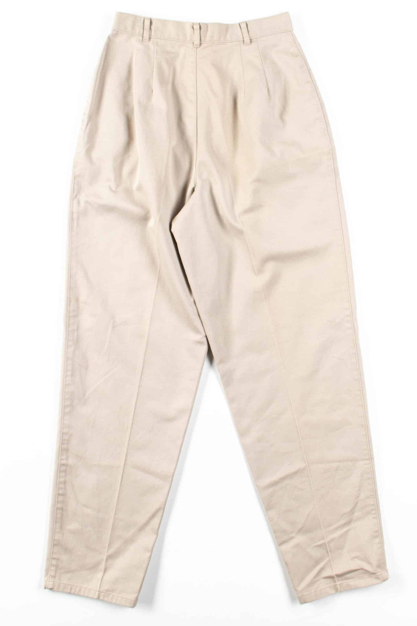 Khaki Pleated Vintage Pants (sz. 8A)