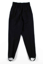 Black Pleated Vintage Pants w/ Stirrups (sz. 6)