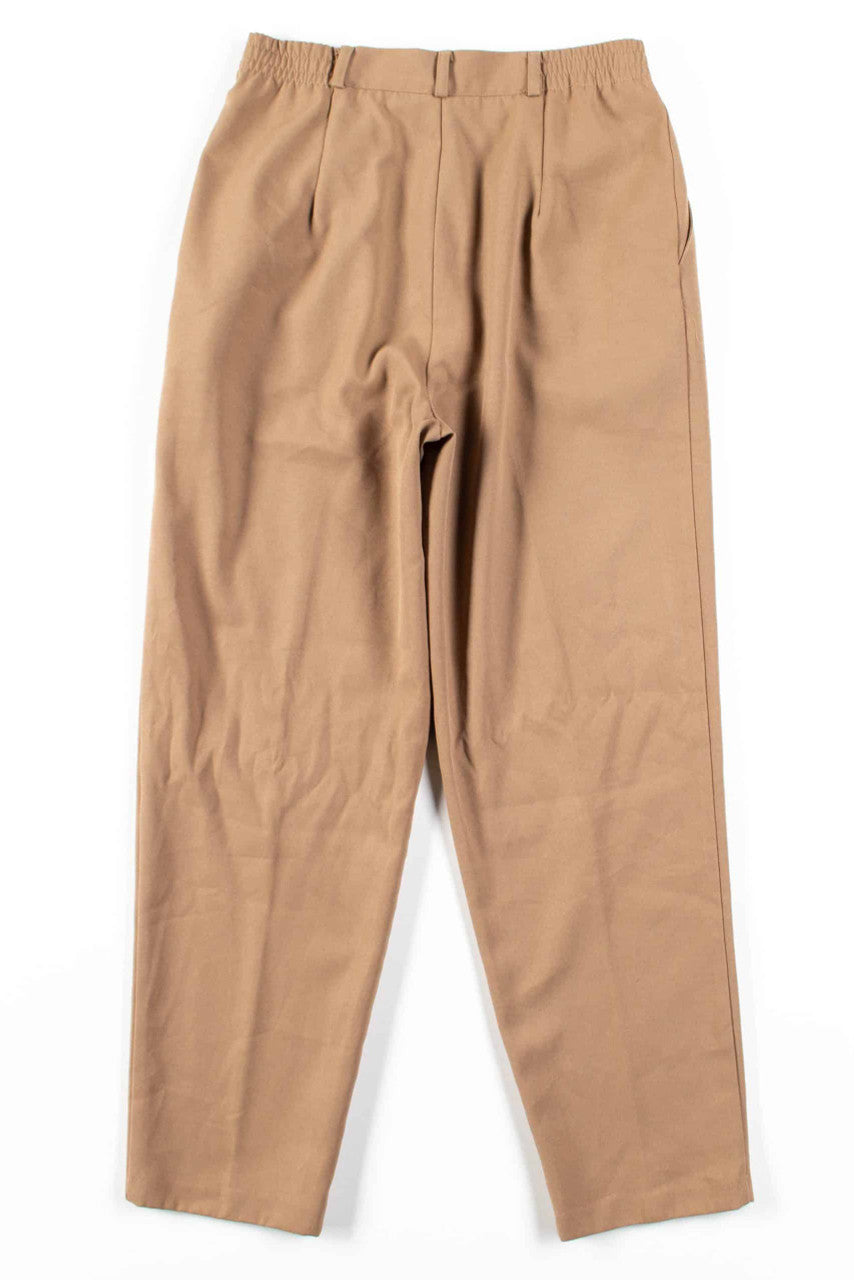 Khaki Pleated Vintage Pants (sz. 8)