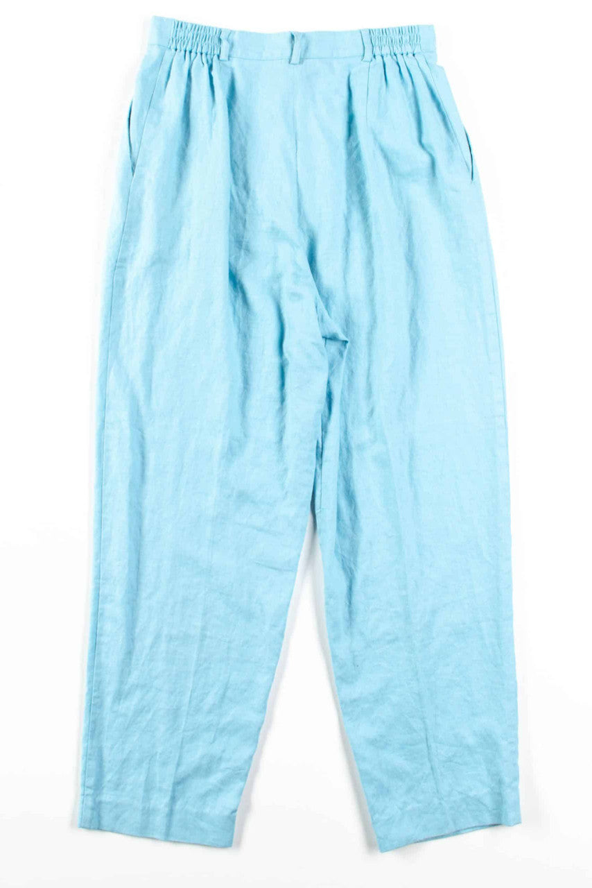 Light Blue Linen Vintage Pants (sz. 12)