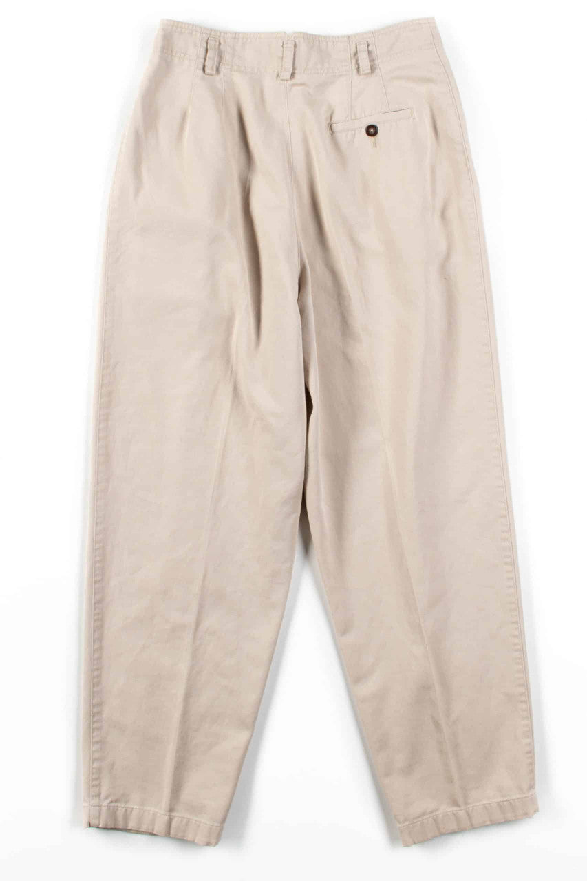 Khaki Pleated Vintage Pants (sz. 12)