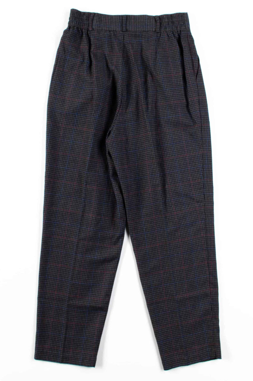 Black Vintage Plaid Pants (sz. 10)