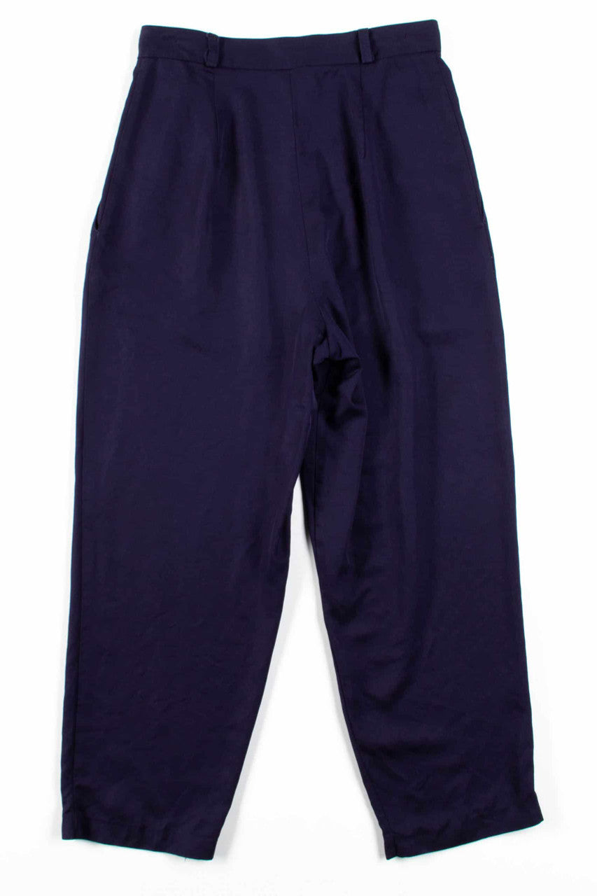 Navy Vintage Pleated Pants (sz. 10)