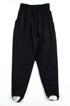 Black Pleated Pants w/ Stirrups (sz. 8)