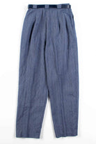 Blue Striped Belted Pants (sz. 10)