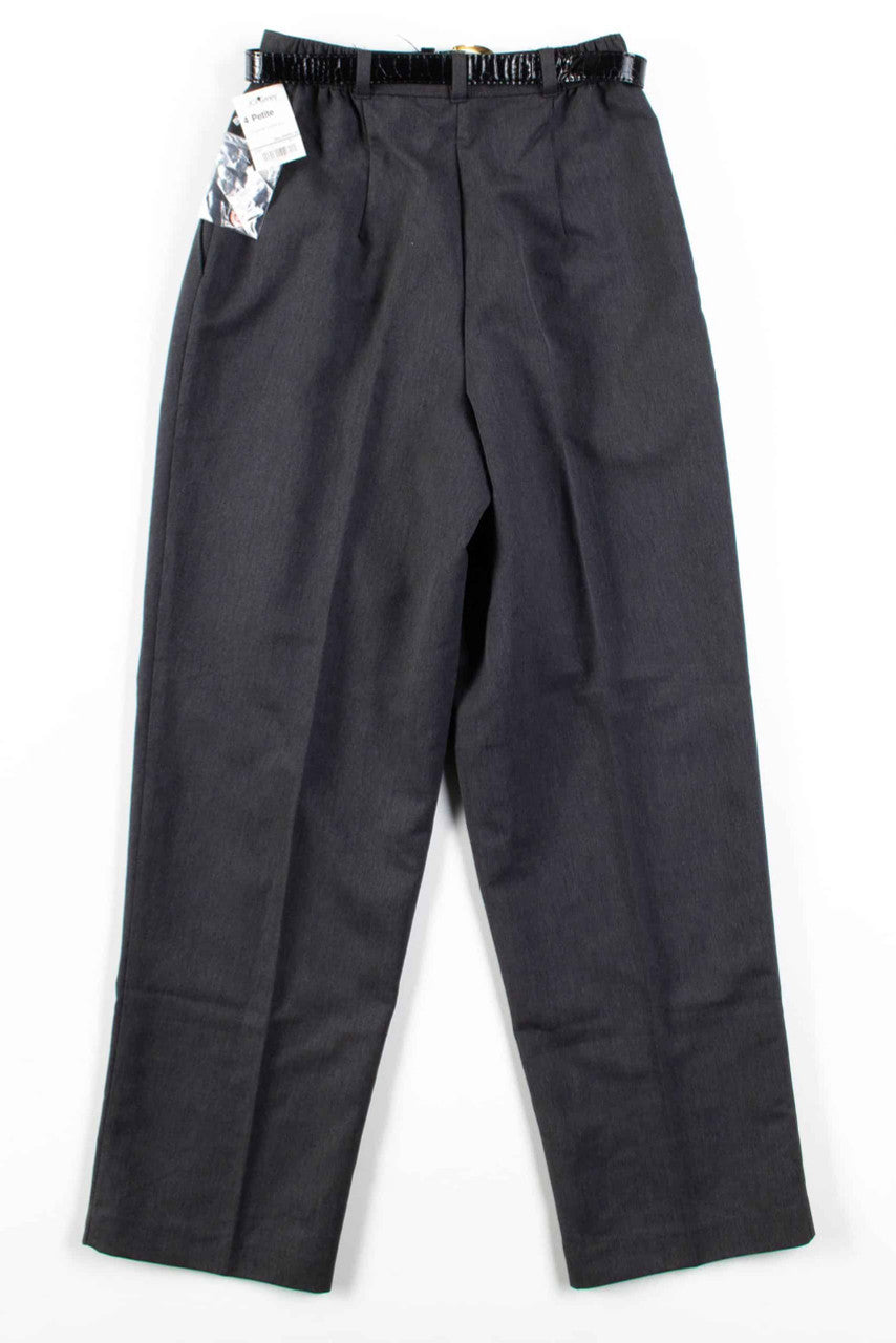 Grey Pleated Belted Pants (sz. 4P)