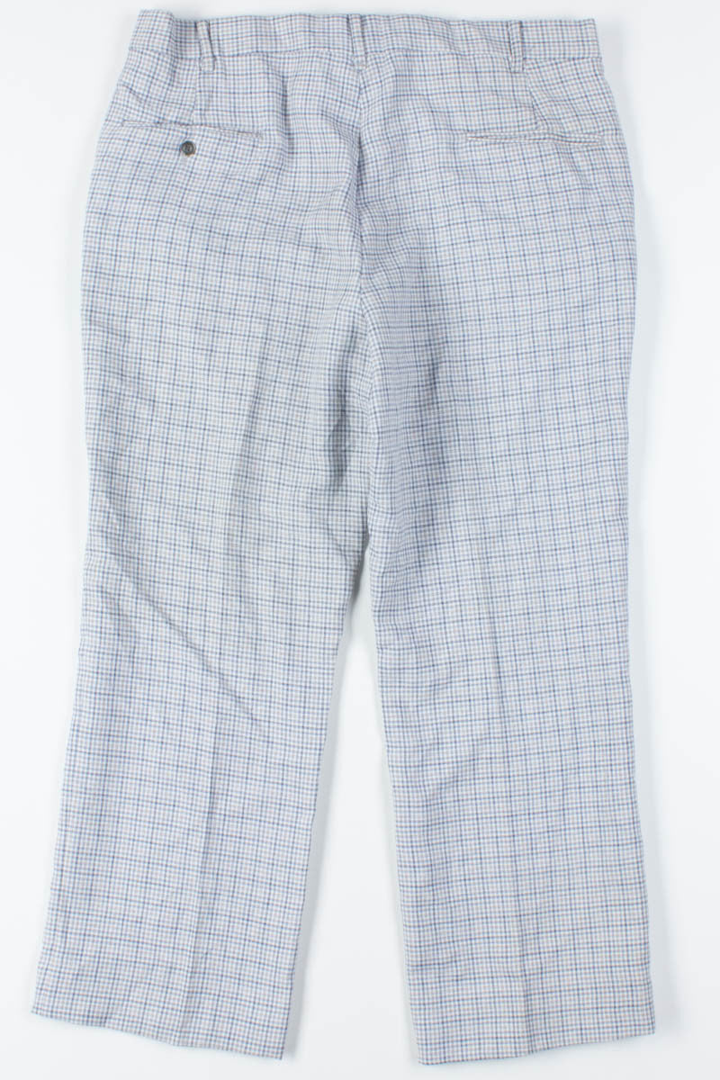 Blue Checkered Plaid Pants