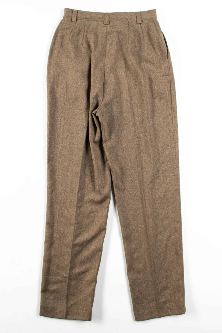 Olive Heather Pleated Pants