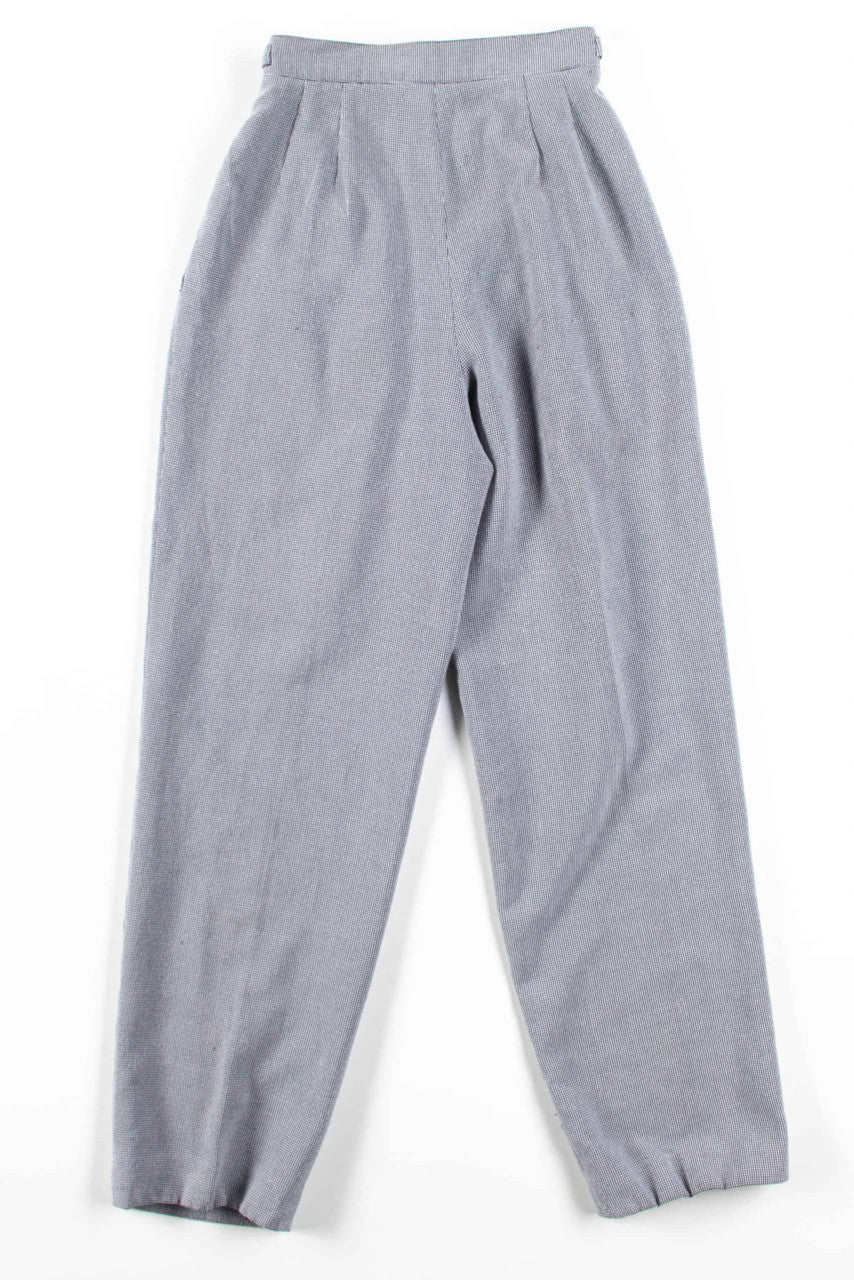Adjustable Houndstooth Pleated Pants (sz. Petite 2)