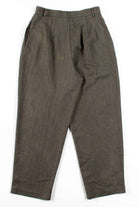 Olive Herringbone Pleated Pants (sz. 10P)