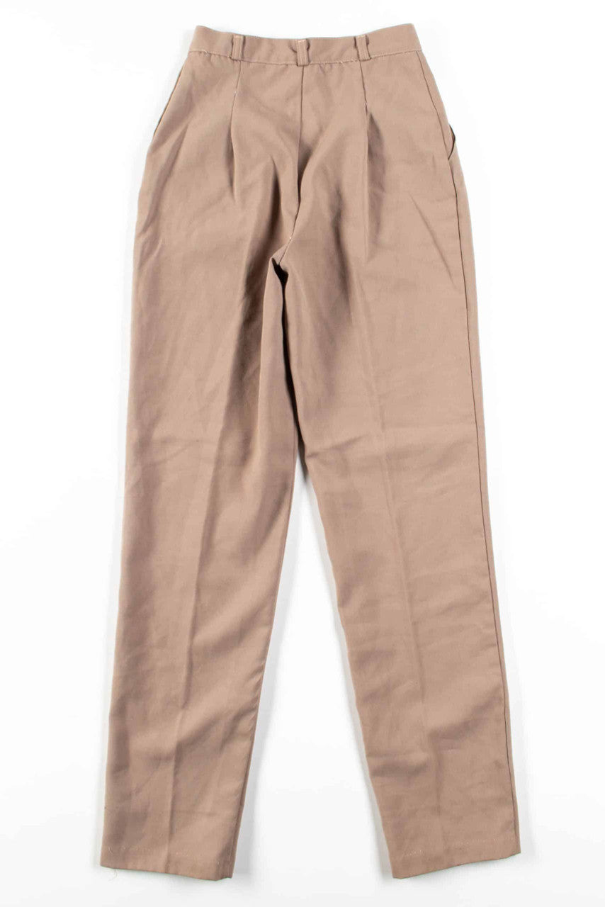 Tan Vintage Pleated Pants