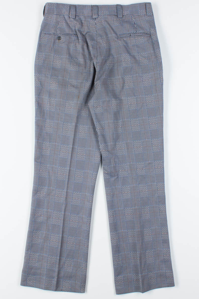 Navy Checkered Plaid Pants