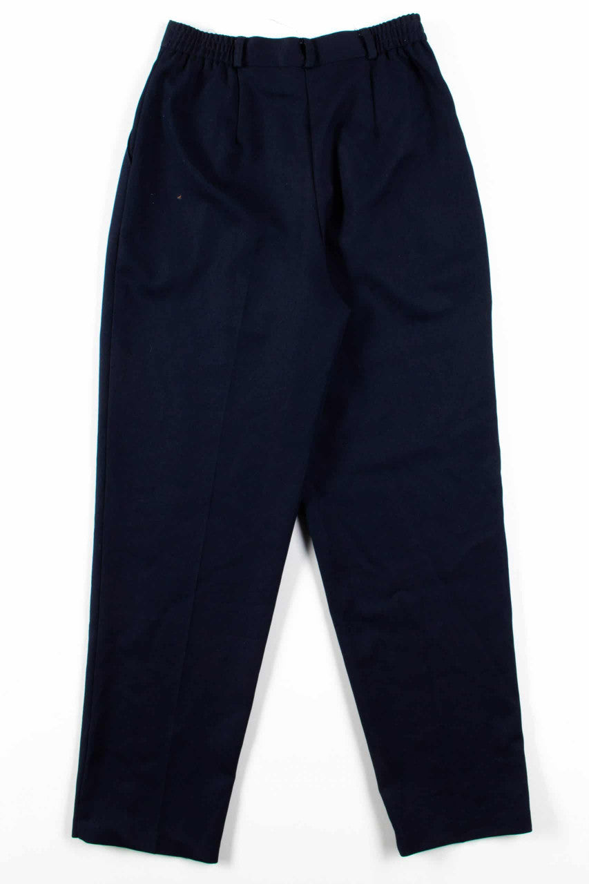 Navy Pleated Pants (sz. 8)