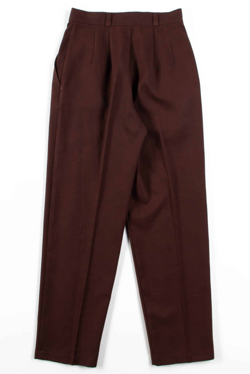 Brown Pleated Pants (sz. 6 Petite)