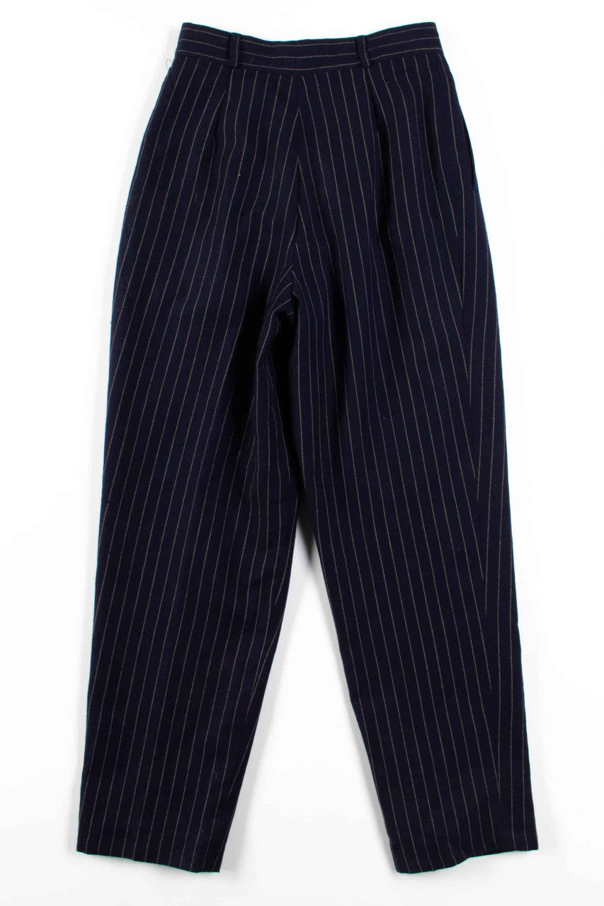 Black Pinstriped Pants (sz. 8)