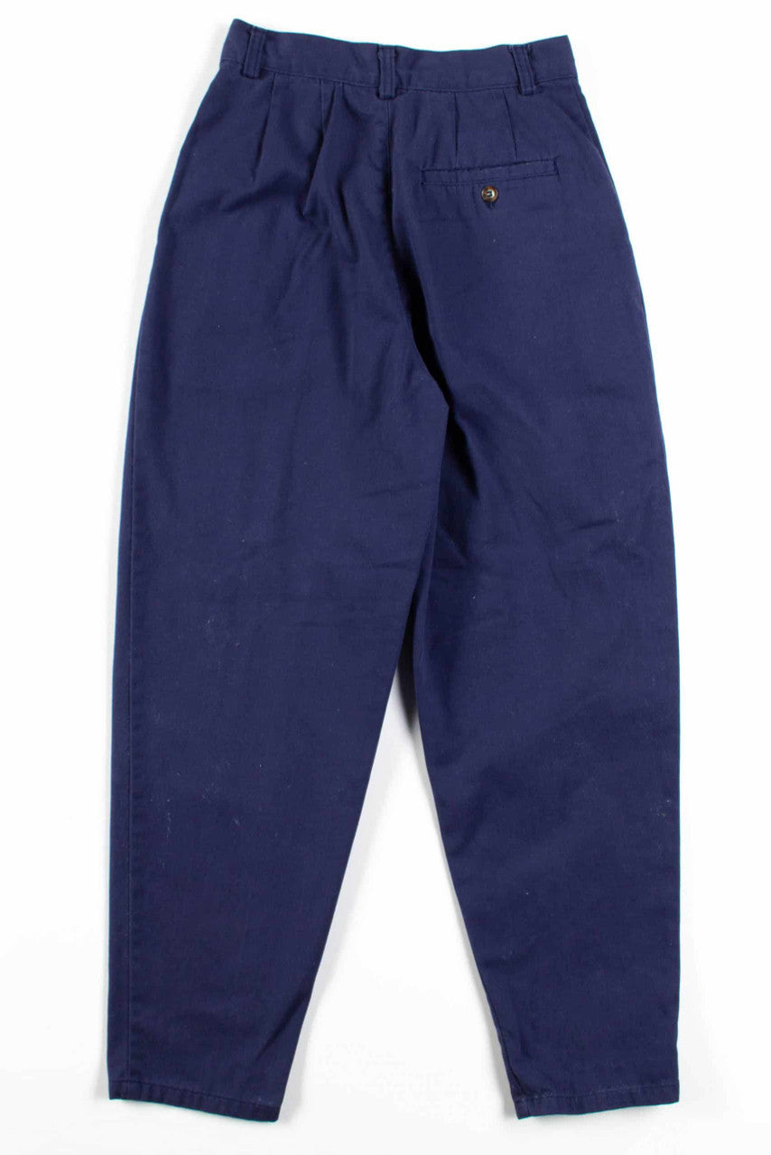 Navy Pleated Pants (sz. 10 Short)