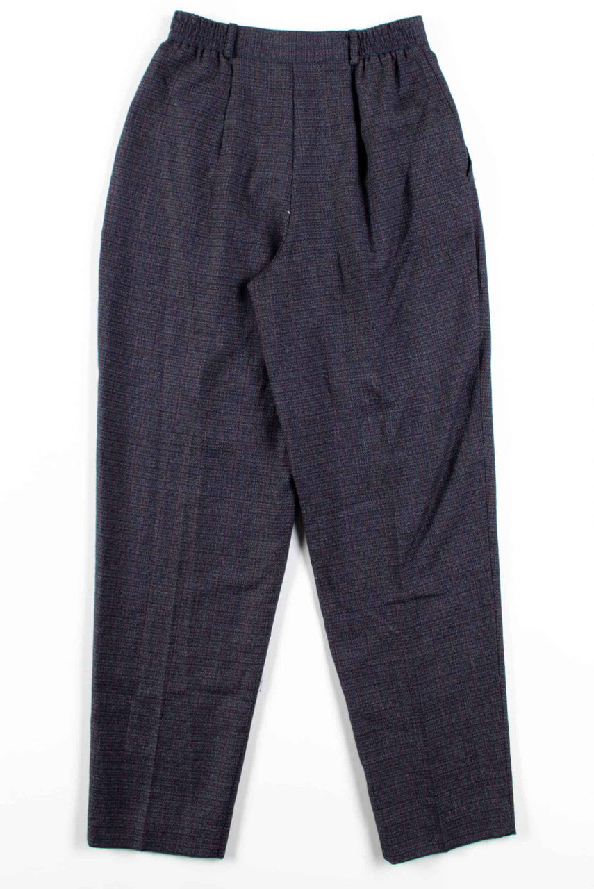 Grey Textured Pleated Pants (sz. 6)