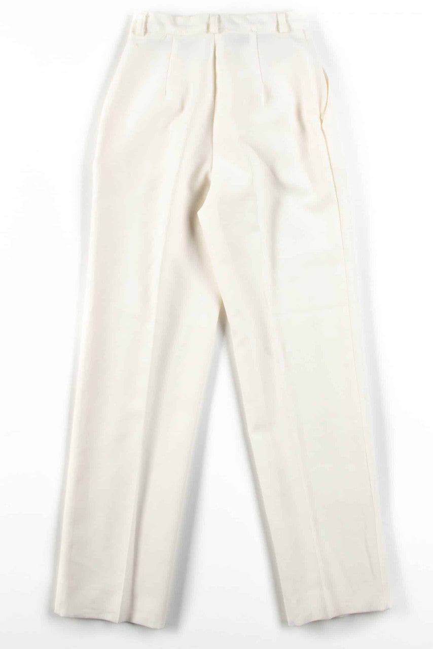 White Pleated Pants (sz. 7)