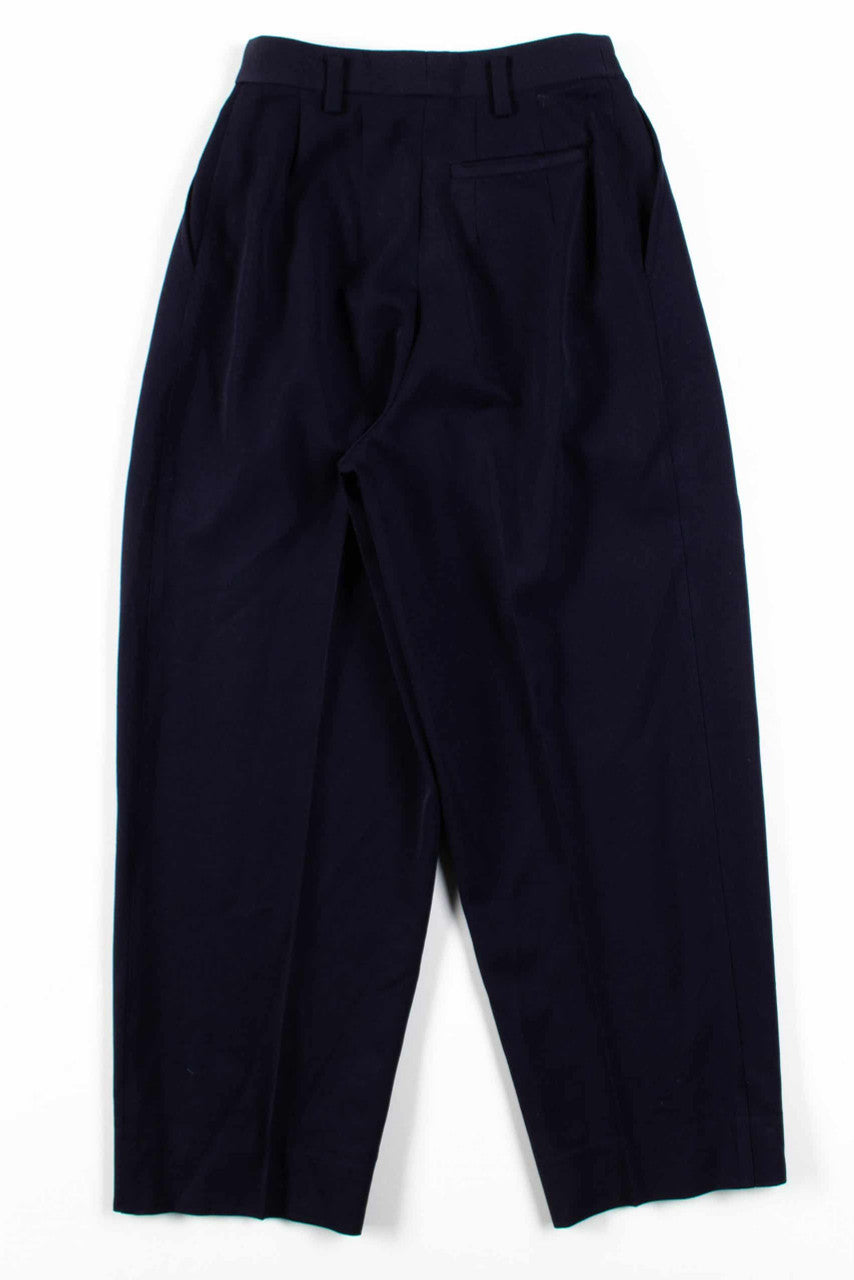 Navy Wool Pleated Pants (sz. 6)