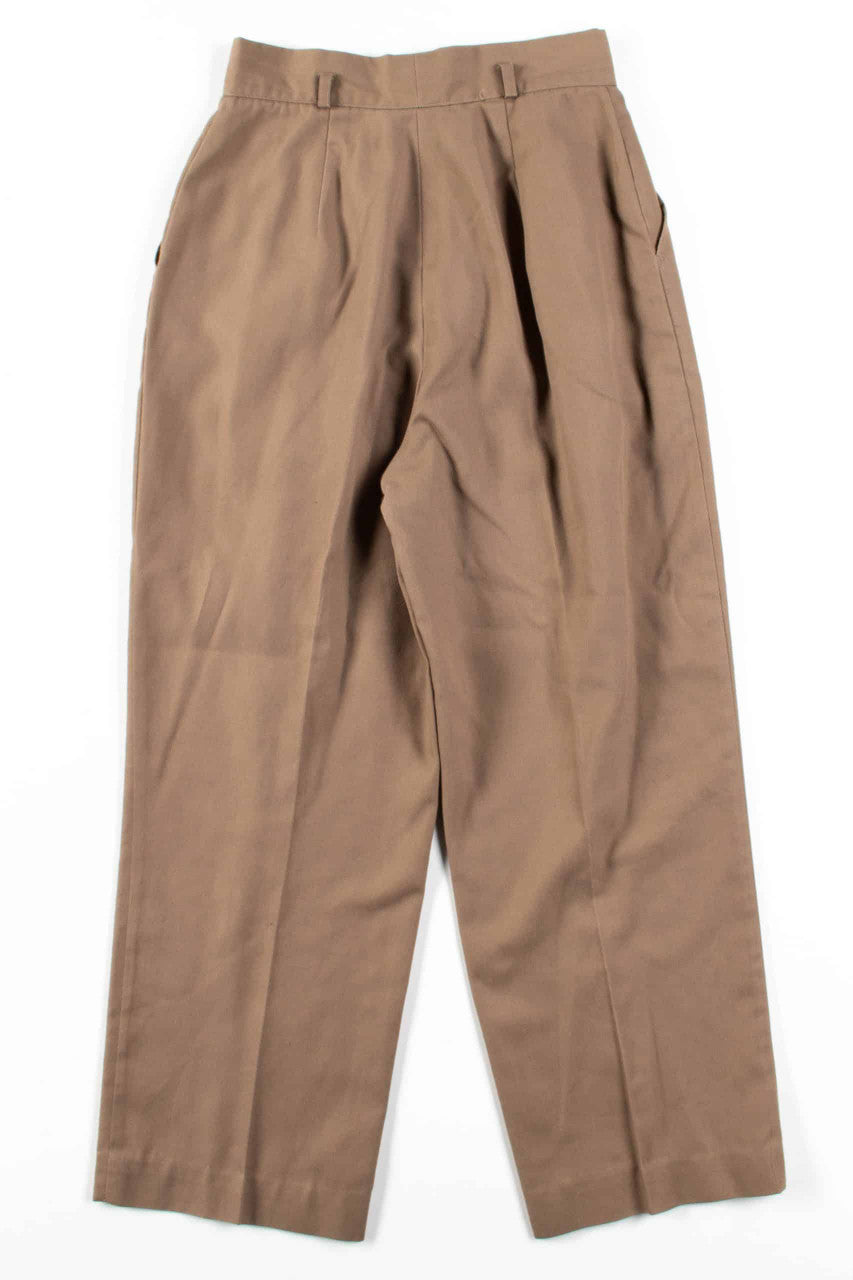Khaki High Waisted Pleated Pants (sz. 12)