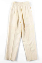 Ivory Pleated Wool Pants (sz. 6)