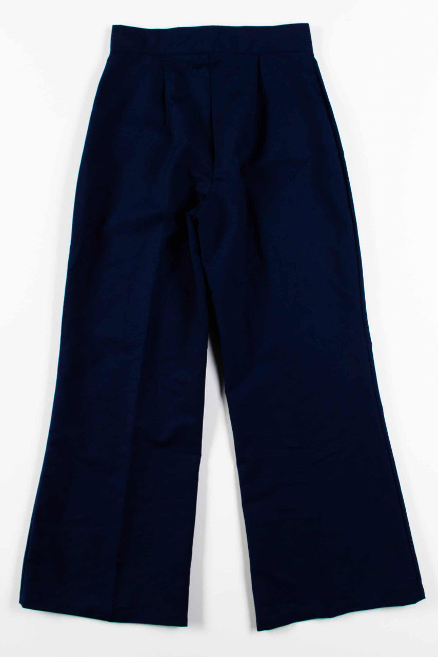 Navy Double Button Vintage Pants