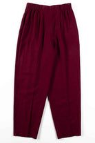 Burgundy Wool Pleated Pants (sz.14)