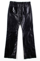 Black Leather Hilfiger Low Rise Pants (sz. 6)
