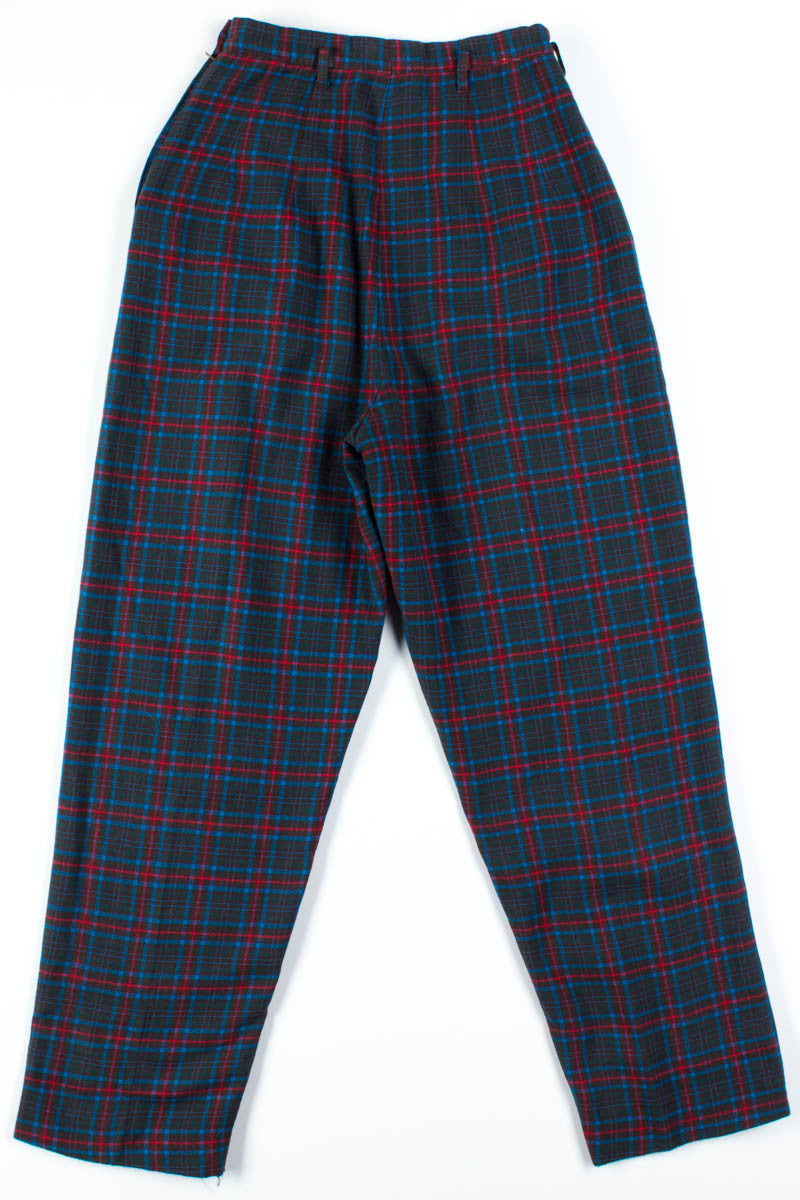 Red & Blue Flannel Plaid Pants