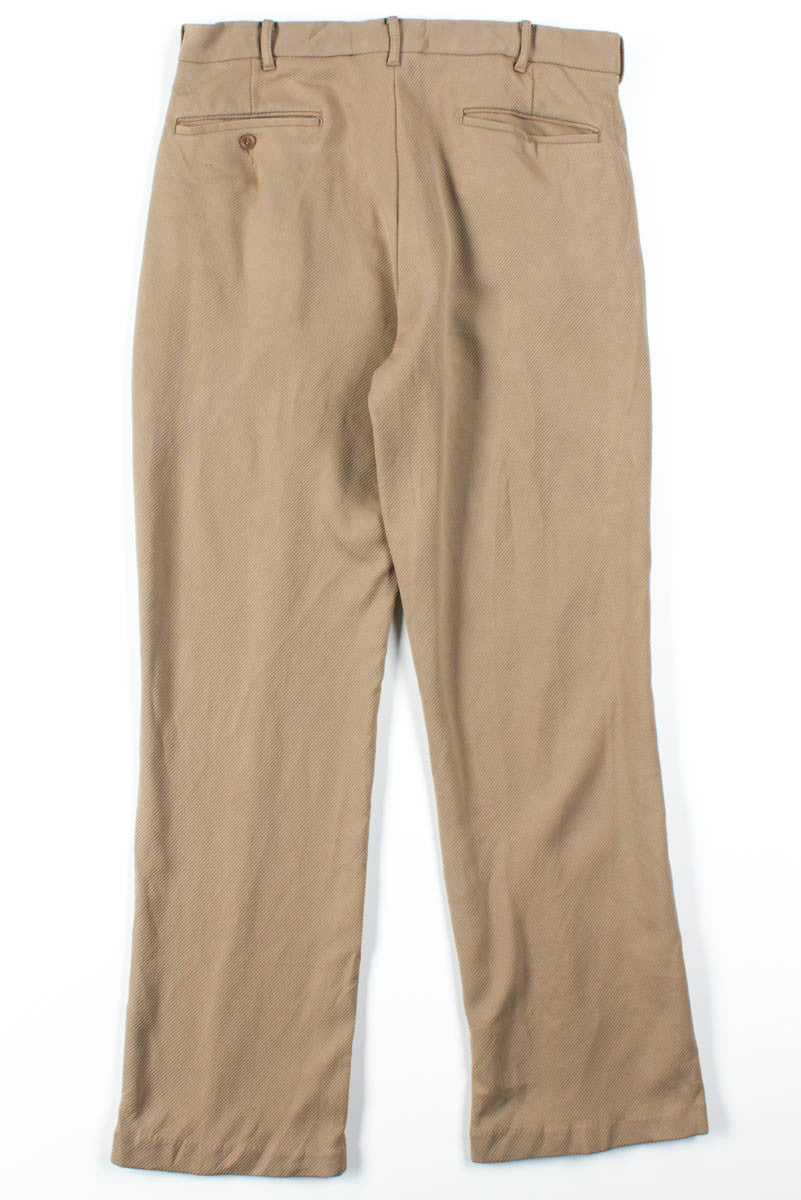 Tan Pleated Vintage Pants