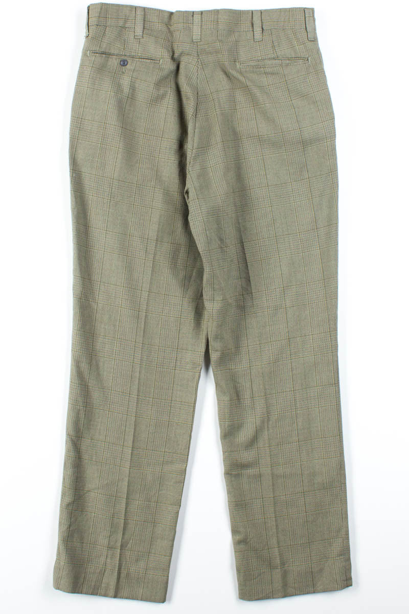 Green Vintage Plaid Pants