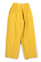 Yellow High Waisted Silk Vintage Pants (sz. 4)