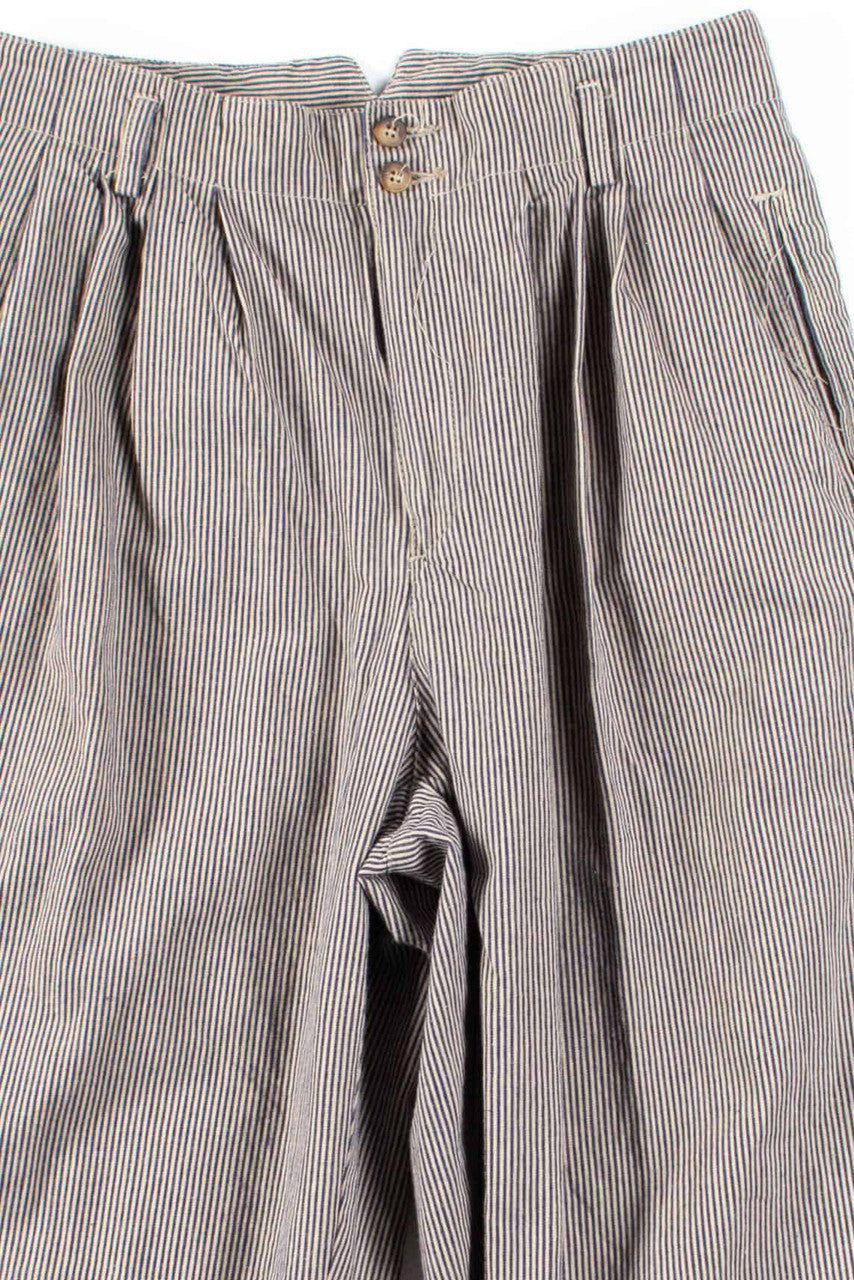 Navy Striped High Waisted Pants (sz. 10)