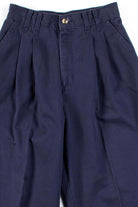 Chic Navy Pleated High Waisted Pants (sz. 8)