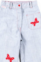 Butterfly Embroidered Flared Pants (sz. 12)