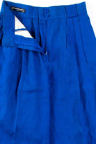 Royal Blue Linen Louis Feraud Pants (sz. US 8)
