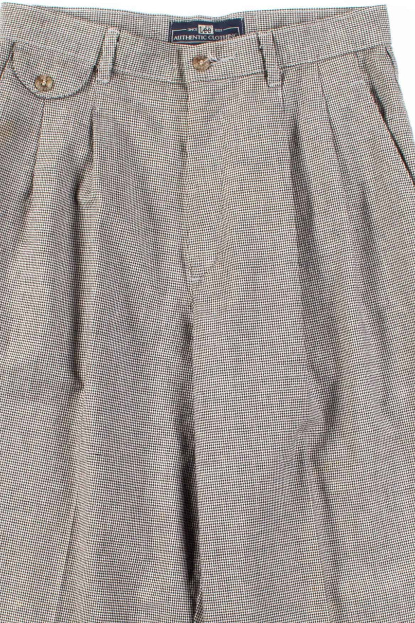Lee Houndstooth Pleated Pants (sz. 10 Med.)