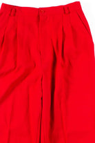 Red Pleated High Waisted Pants (sz. 10)