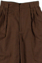 Brown Check High Waisted Pants (sz. 10)