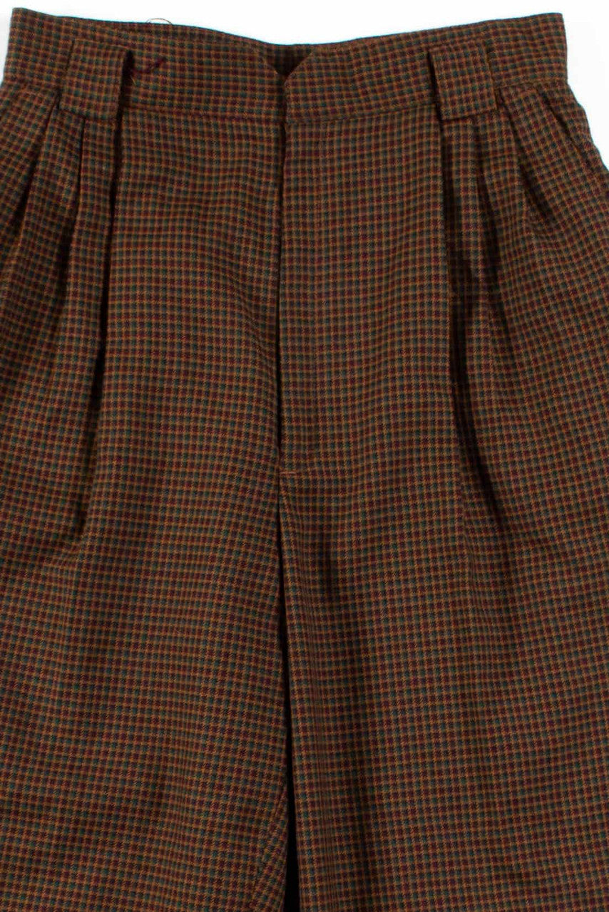 Brown Check High Waisted Pants (sz. 10)