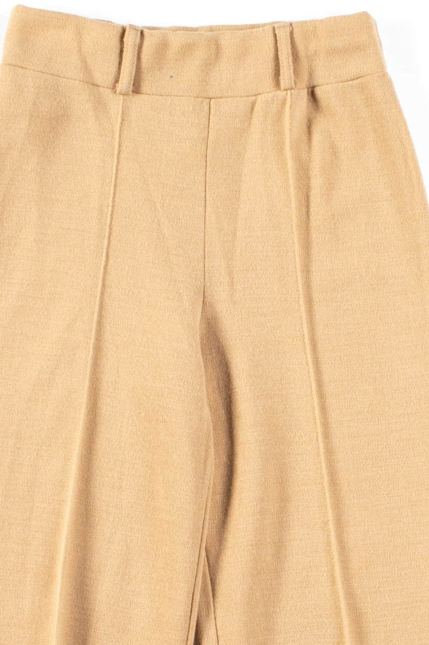Beige Pleated Pull-On Pants (sz. 8)