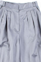 Grey Pleated High Waisted Pants