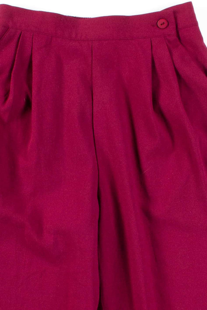 Burgundy Pull-On Pants w/ Stirrups (sz. 6 Average)