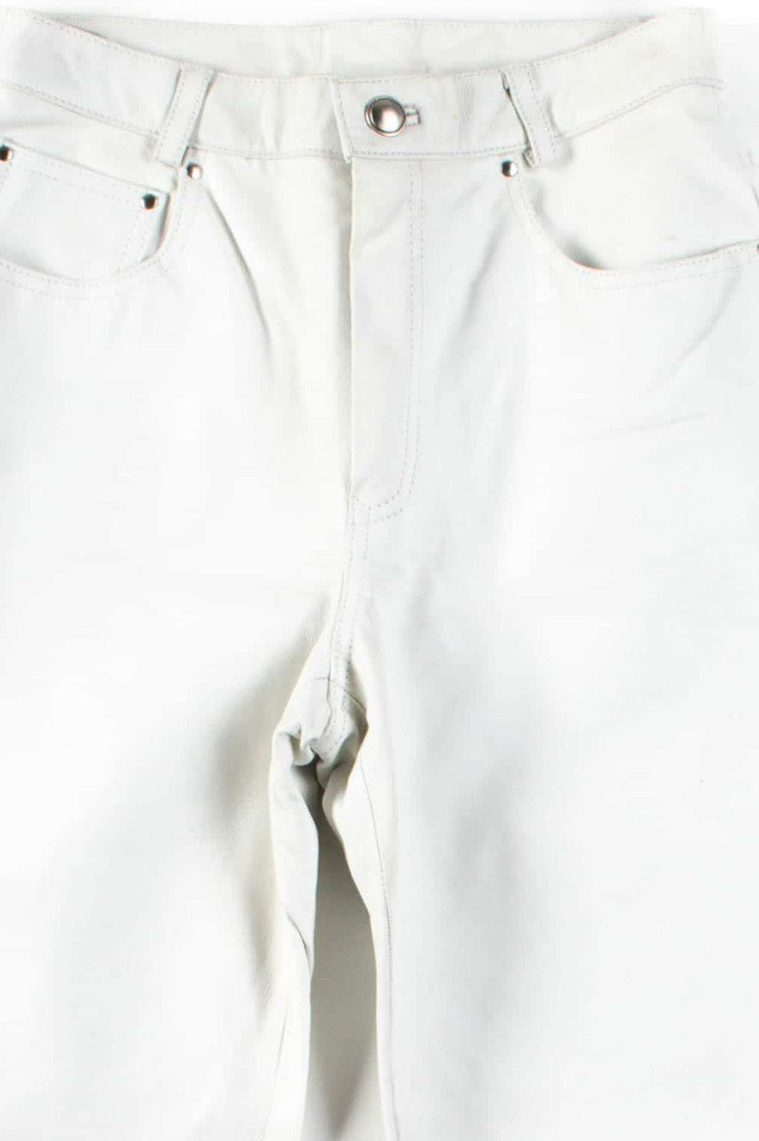 White Leather Pants (sz. 6)